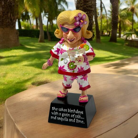 Biddys Tequila Birthday Westland Giftware 2006 Item No 12839 Bobble Resin Figure - Picture 1 of 16